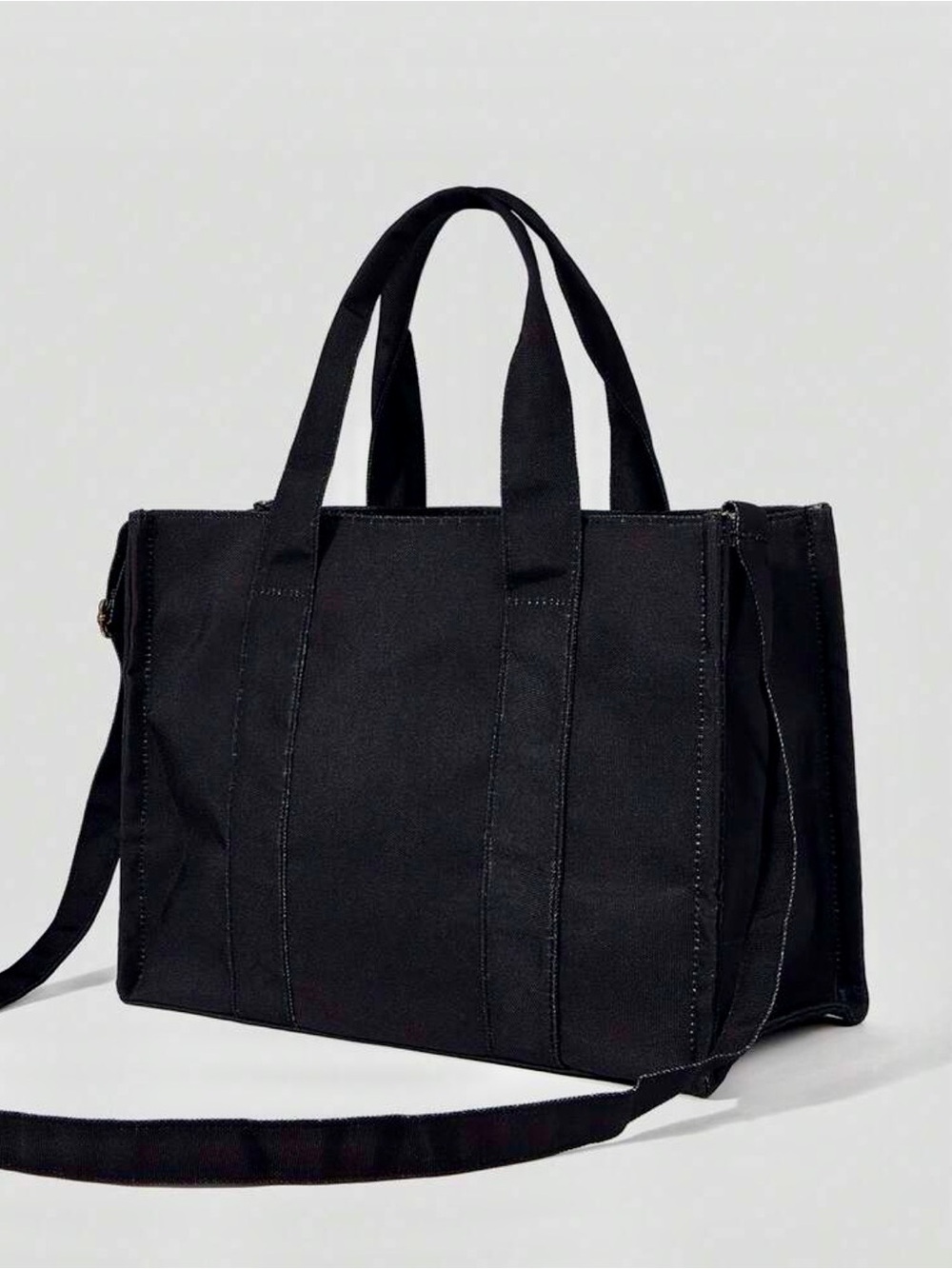 Woman’s Black Goth/Fairycore Print Tote Bag w/ Adjustable Straps - Picture 4 of 12